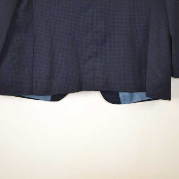 Avanti Mens 46R Wool Sport Blazer Jacket 1 Button 3 Pocket Blue Career Coat - Picture 5 of 8
